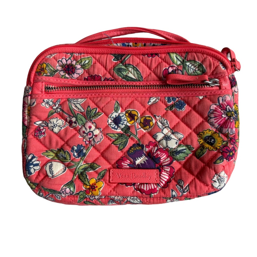 Vera Bradley Coral Floral Quilted Crossbody Purse